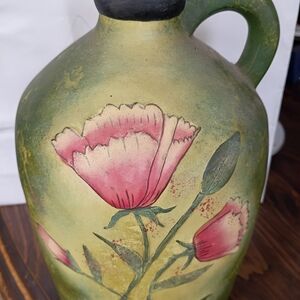 Bob's Pottery Floral Ceramic Jug
